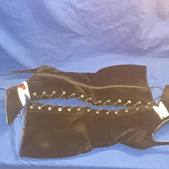 High Class Stiletto Tied Knee-High Boots - Picture 1 of 5